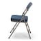 Atlas Commercial Products Triple-Braced Fabric Padded Metal Folding Chair, 2" Cushion, Navy/Gray MFC22NVYFP-2 - alternate 2